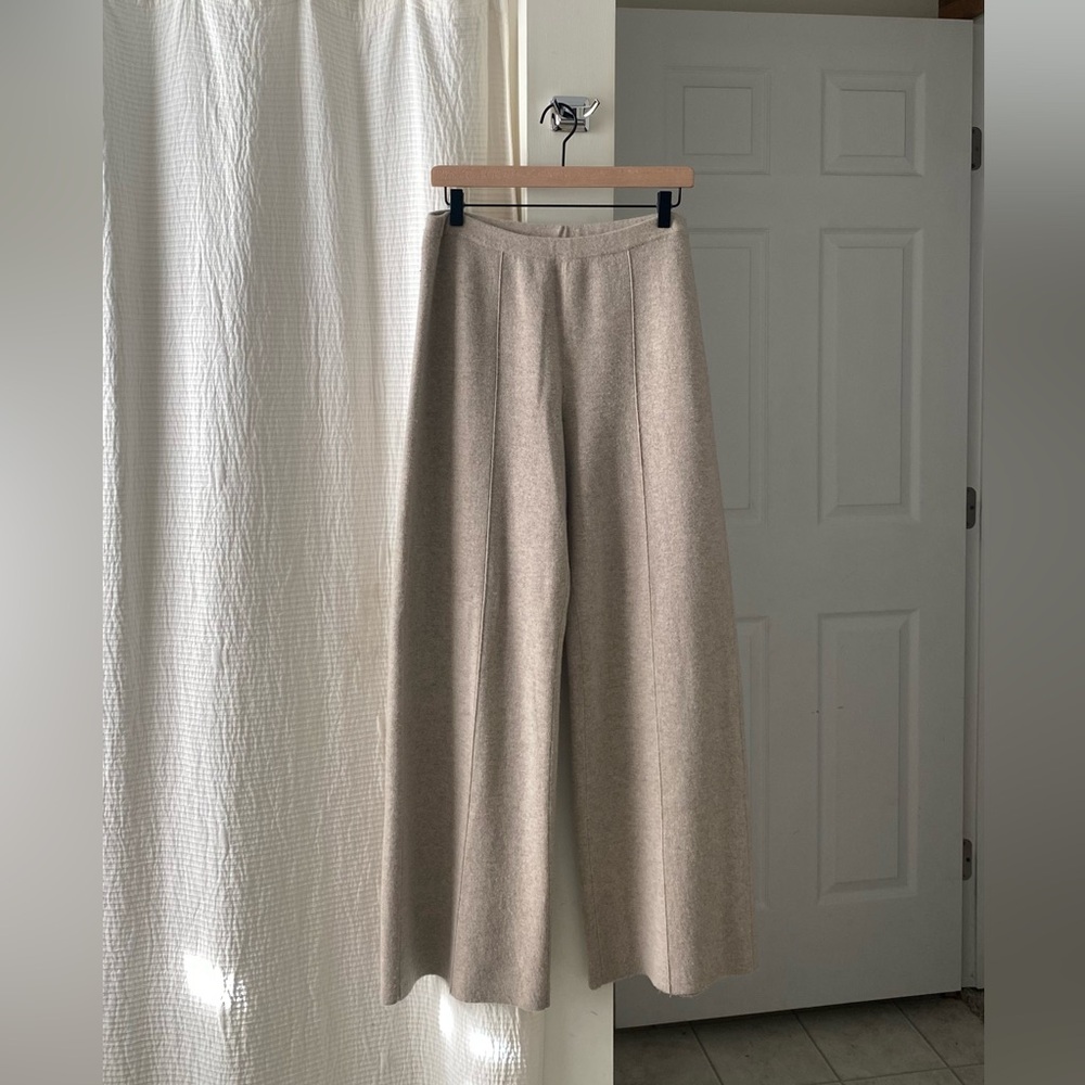 Lafayette 148 New York Cashmere & Silk-Blend Double Knit Pants in Taupe - Picture 5 of 9